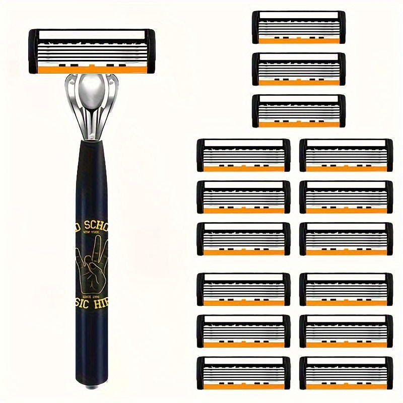 Stainless Steel Men's Manual Safety Razor Set