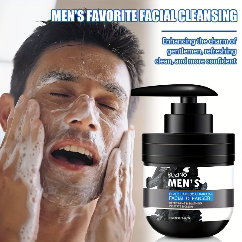 Men's Black Bamboo Charcoal Facial Cleanser