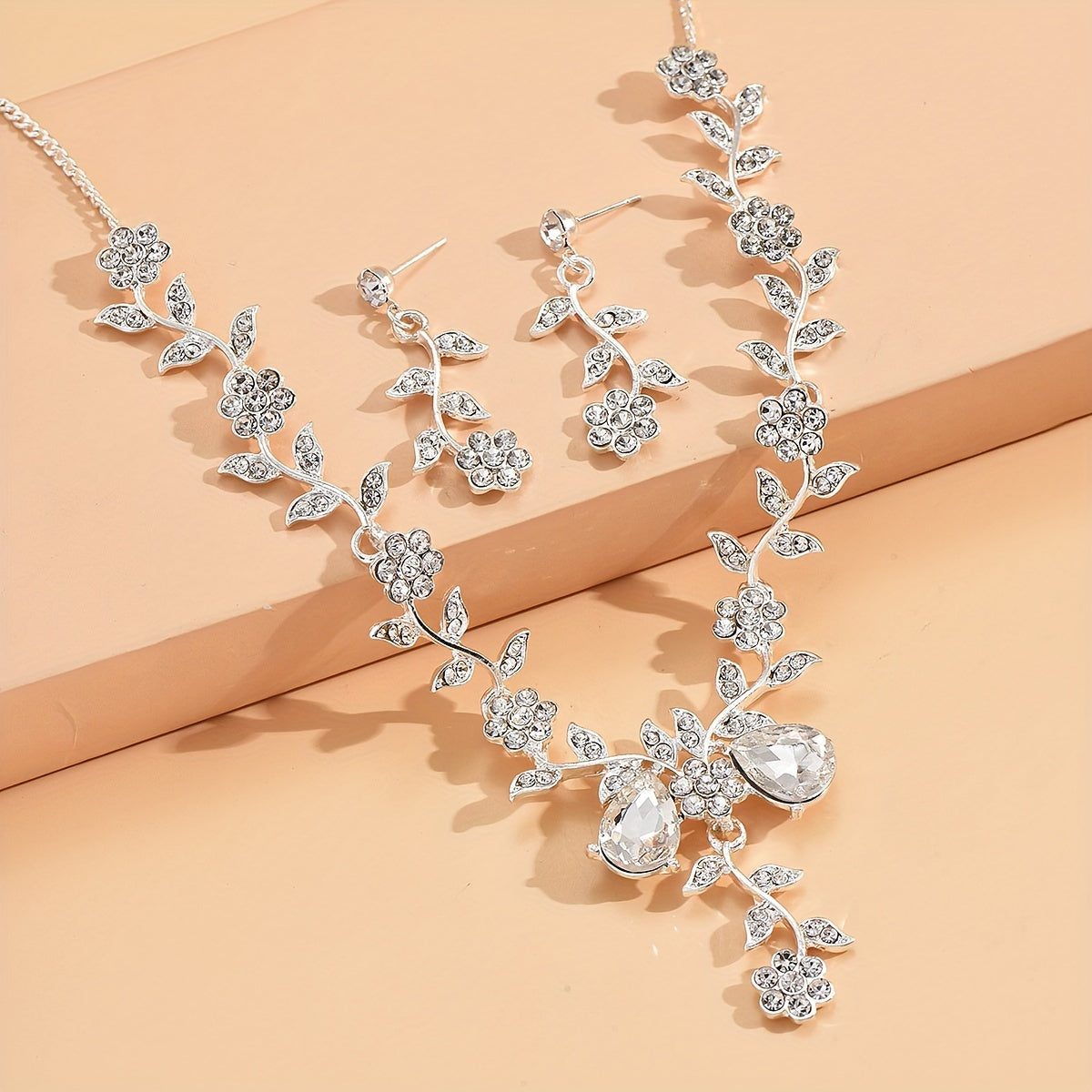 Earrings Plus Necklace Elegant Jewelry Set