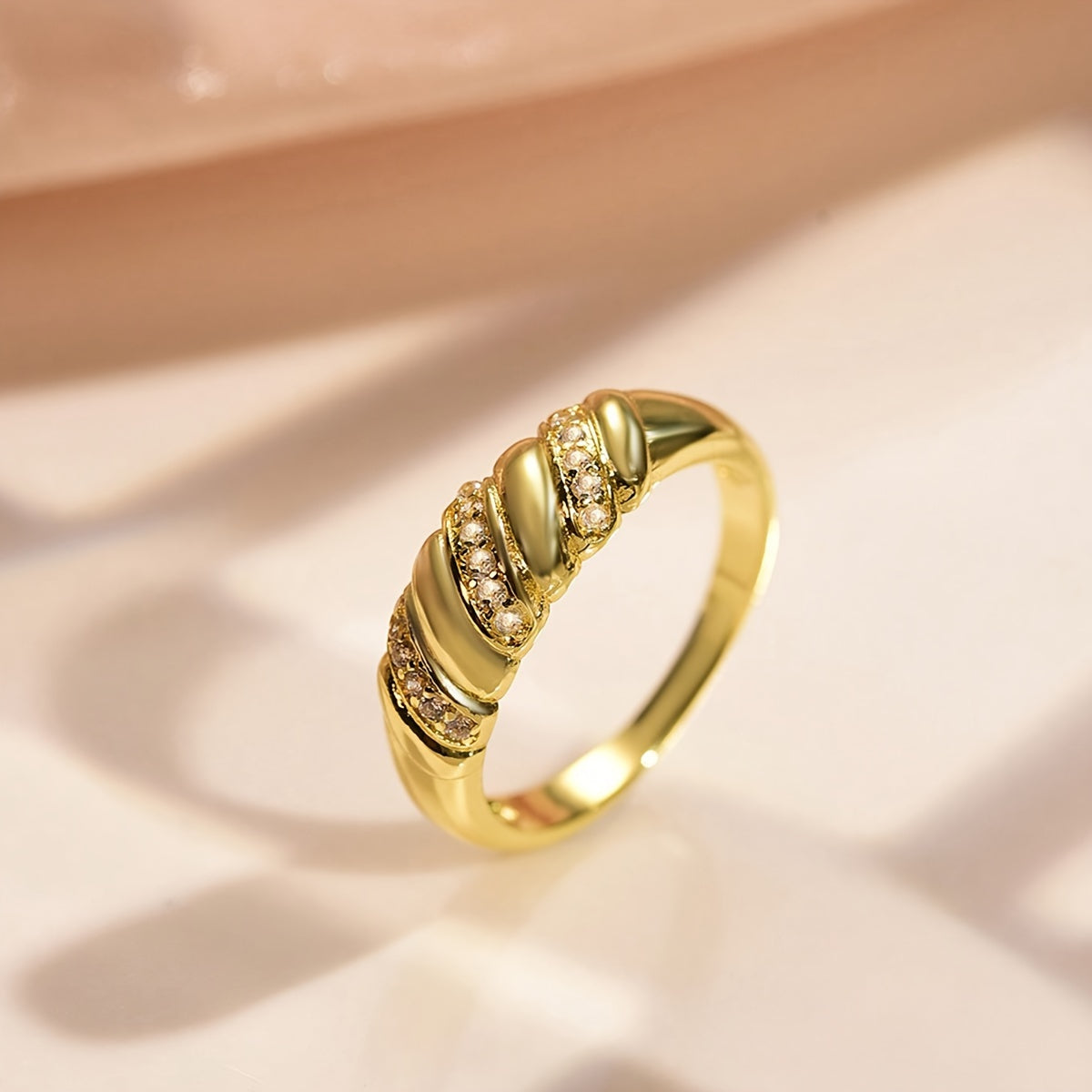 Vintage Elegant Twisted Rope Design Ring