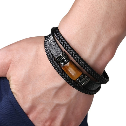 Stylish Men's Multi-Layer Braided Bracelet