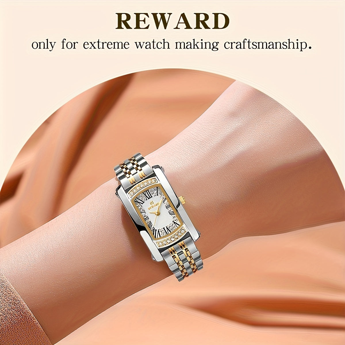 Retro Rectangle Golden Women Watches