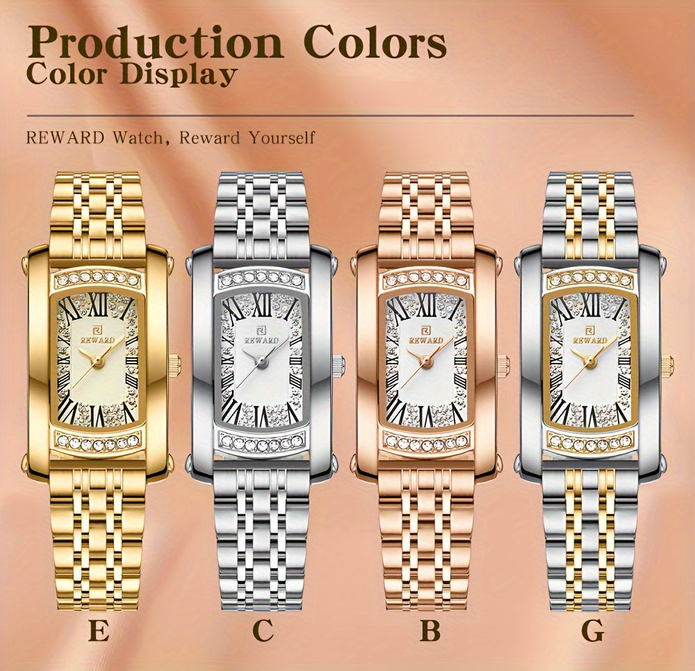 Retro Rectangle Golden Women Watches