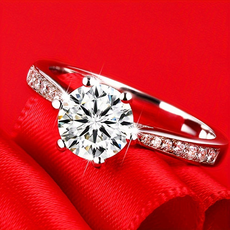 Luxury Simulated Diamond Engagement Ring