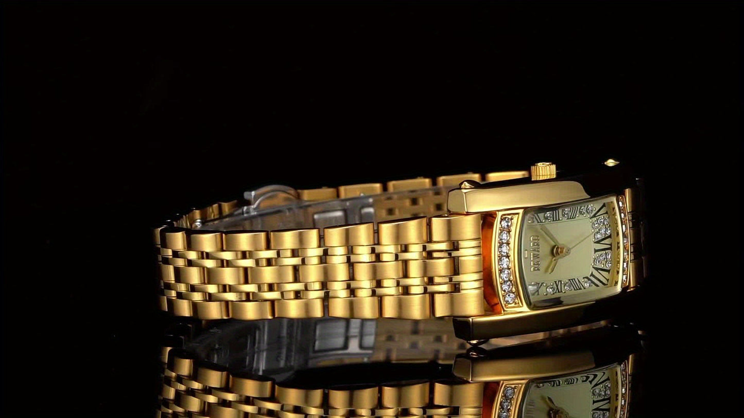 Retro Rectangle Golden Women Watches