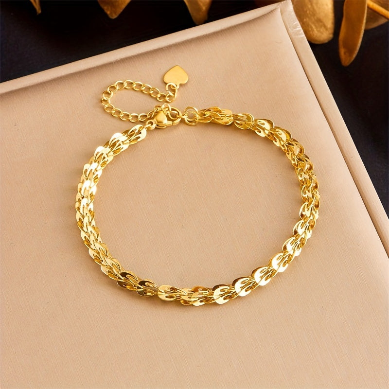 European and American Fashion Simple and Versatile Gold Plated Stainless Steel Phoenix Tail Chain Jewelry Bracelet