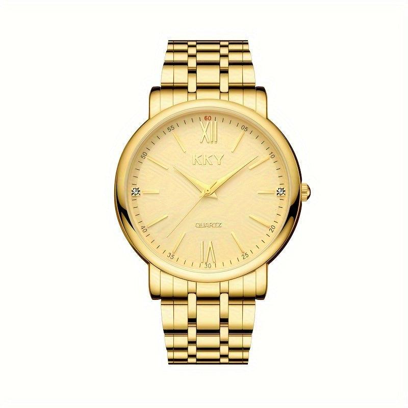 KKY Elegant Golden-Tone Quartz Watch for  Women