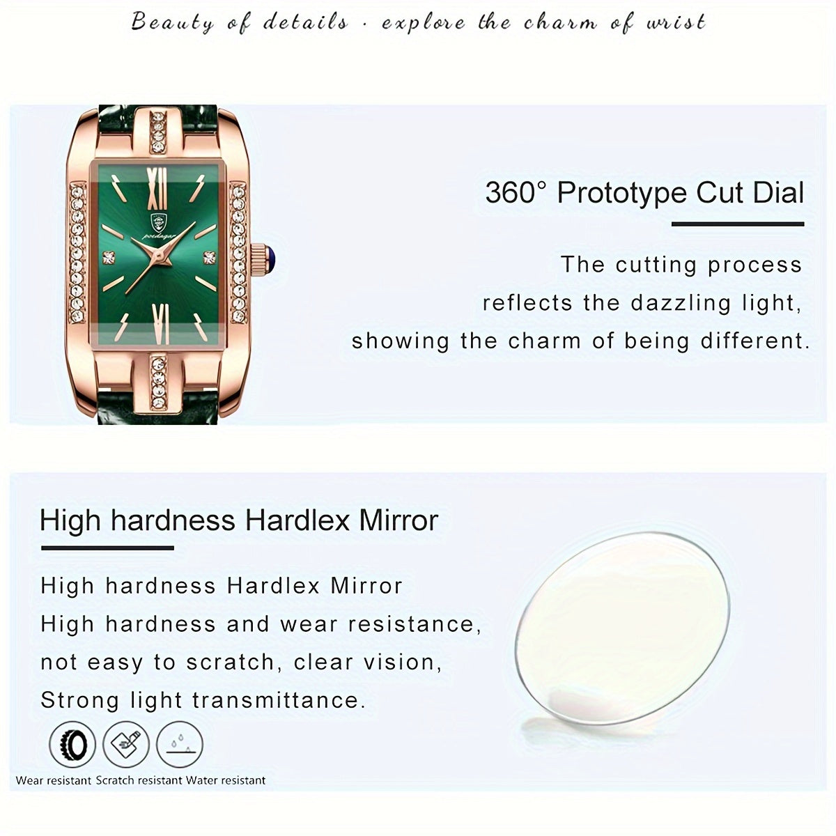 POEDAGAR Luxury Rhinestone Quartz Watch