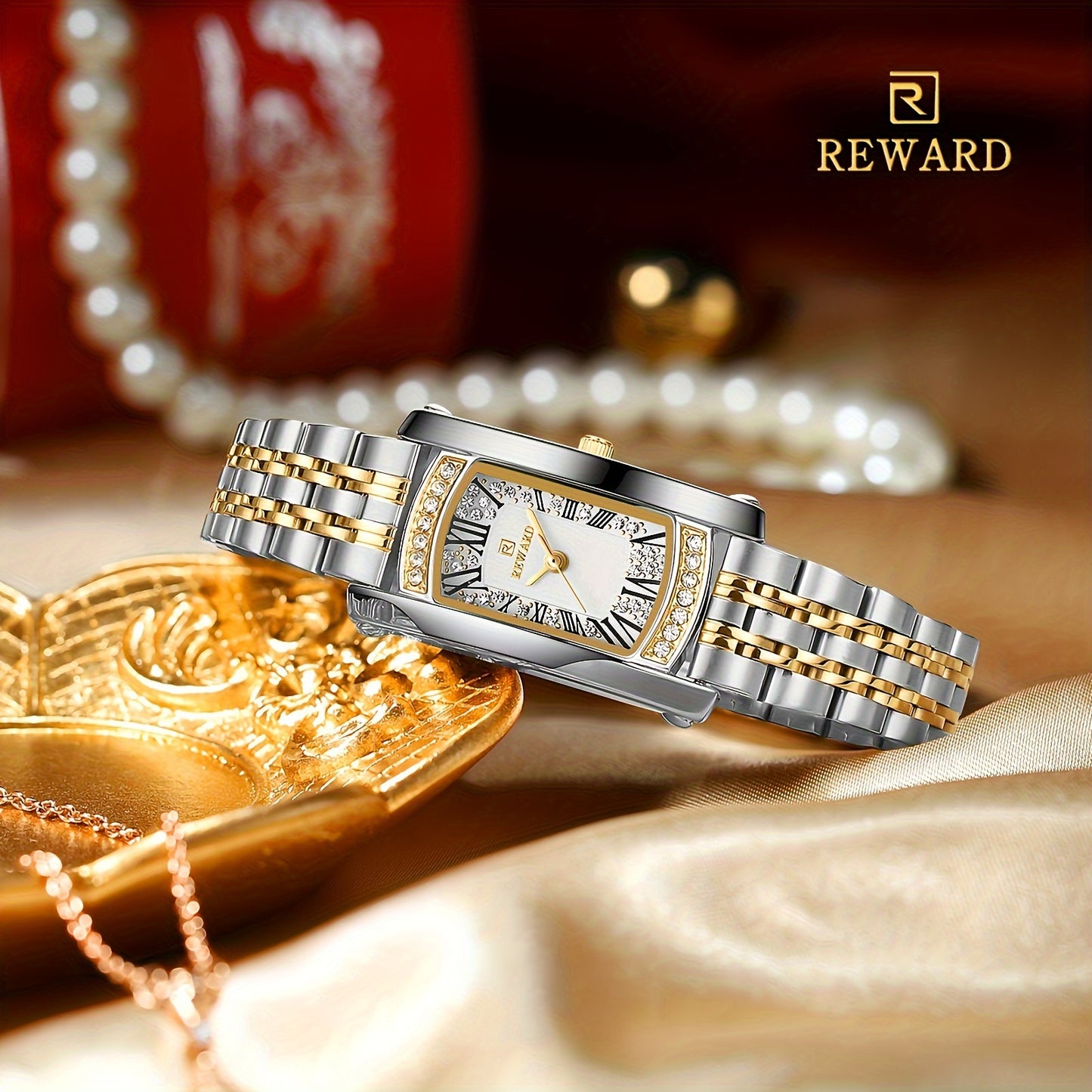 Retro Rectangle Golden Women Watches
