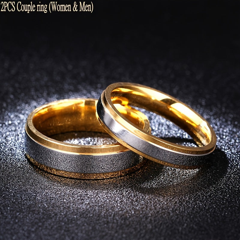 2pc Luxury Gold Fashion Rings