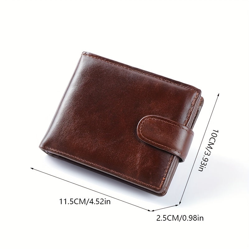 MVA Men's Casual Polyester Lining Leather Wallet