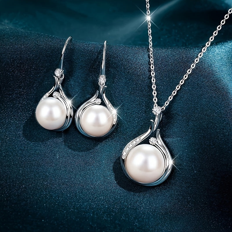 High-end and elegant pearl fashion necklace set