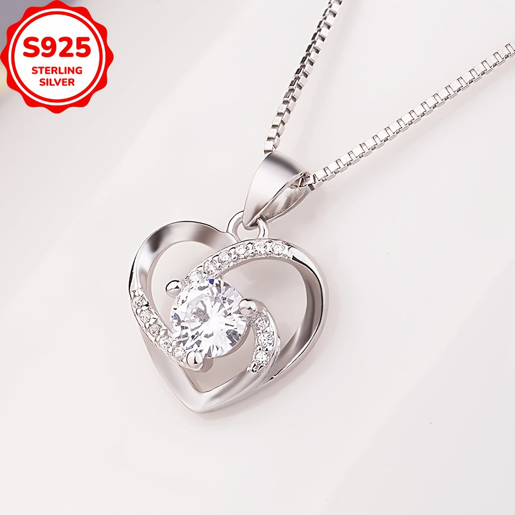 Heart-Shaped Fashion Silvery Love Necklace