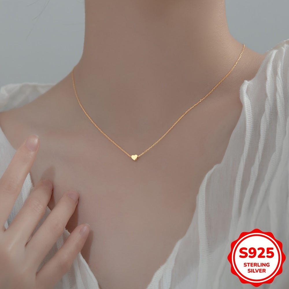 Delicate And Stylish gold Heart-shaped Necklace