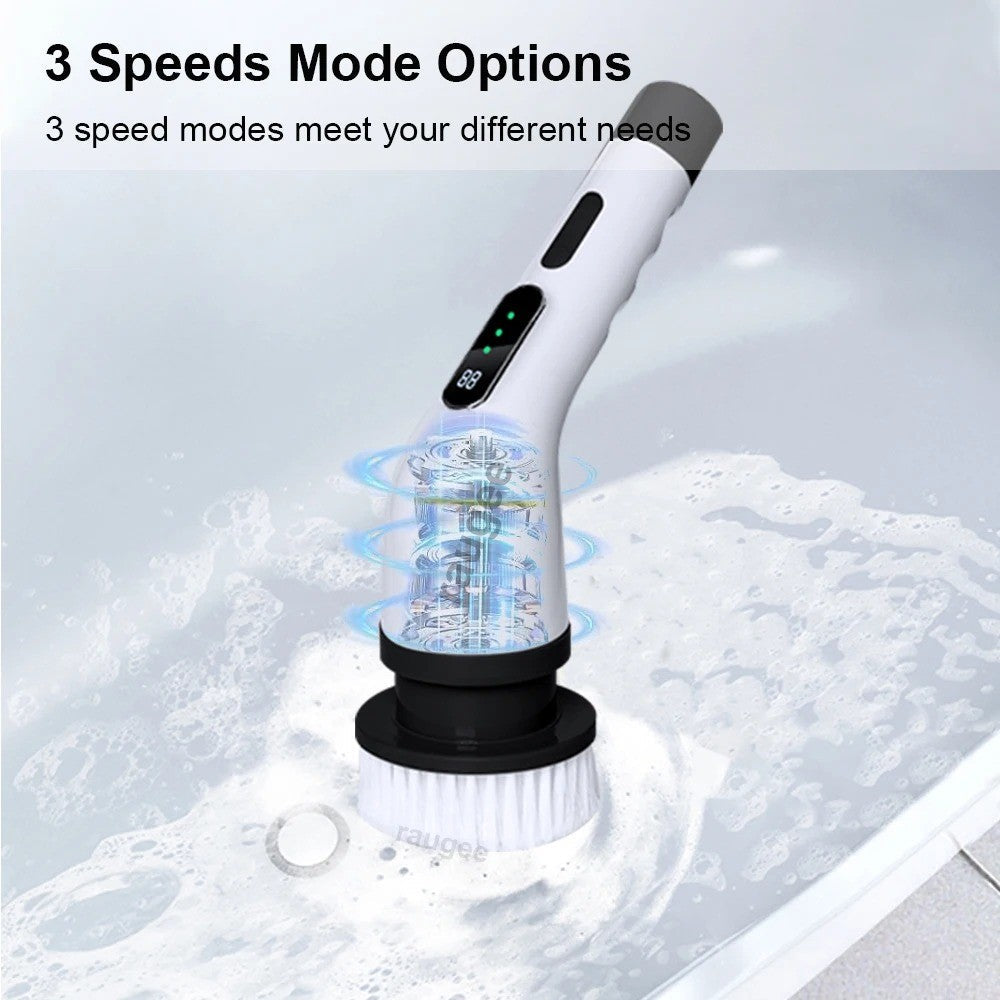 Electric Spin Scrubber Cordless Cleaning Brush Bathroom Rotating Scrubber