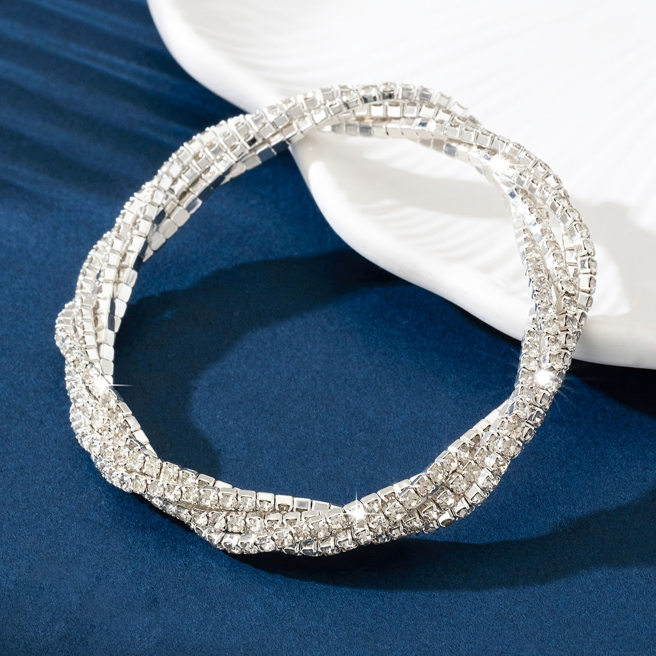 Elegant Simple Style Rhinestone Wrap Bracelet