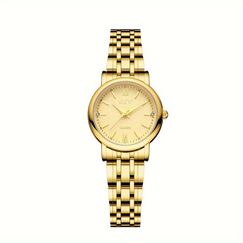 KKY Elegant Golden-Tone Quartz Watch for  Women