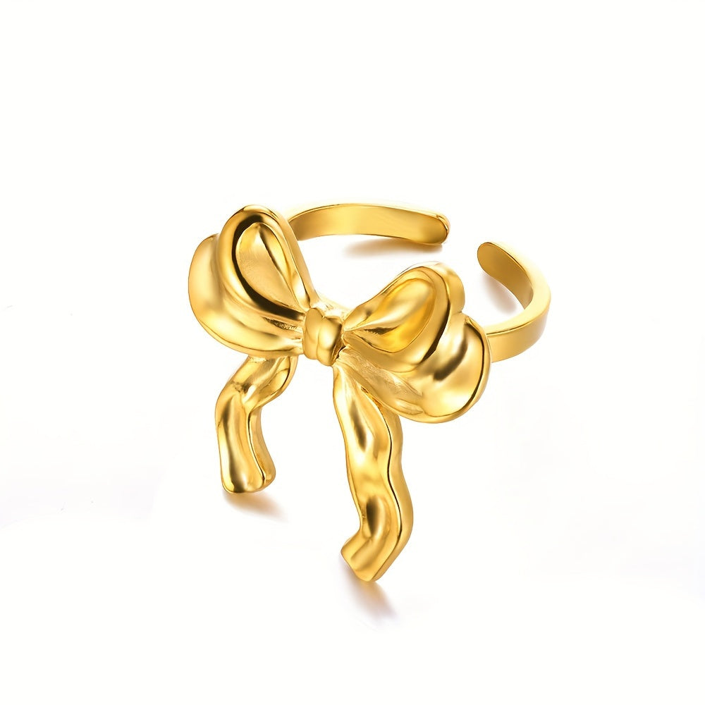 Simply Style Golden Bowknot Ring