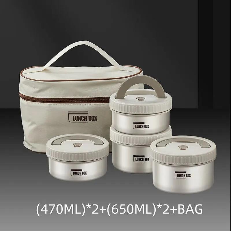 Stackable Stainless Steel Bento Lunch Box – Insulated, Portable & Compartmentalized Meal Storage