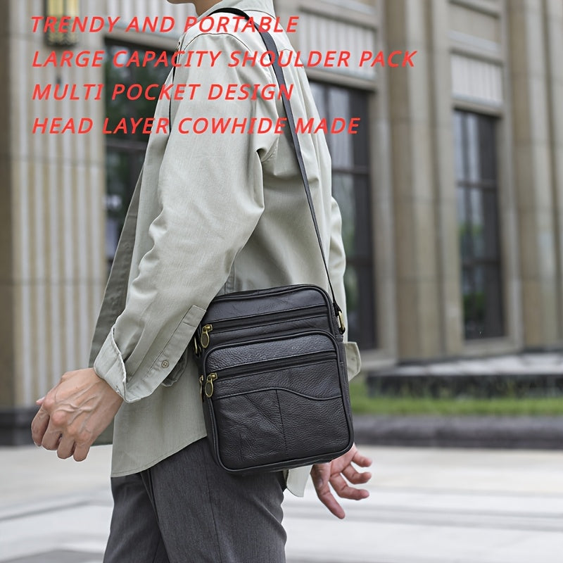 Men's Genuine Leather Shoulder Bag