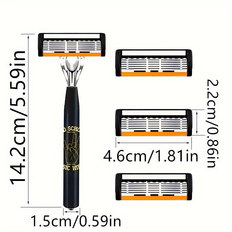 Stainless Steel Men's Manual Safety Razor Set