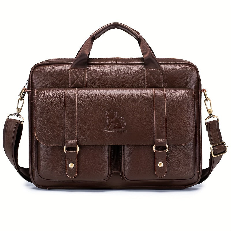 Men's Genuine Leather Business Briefcase