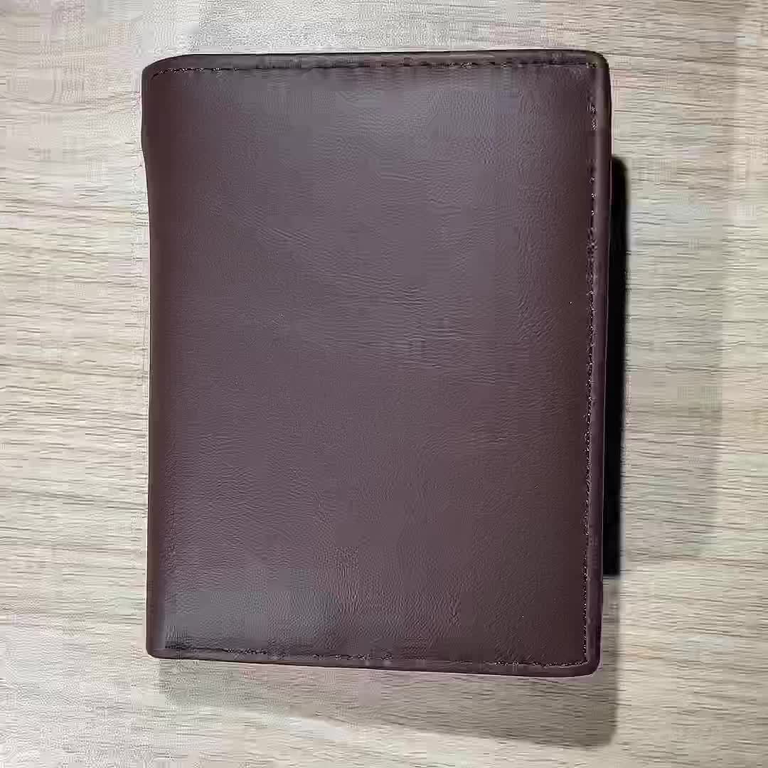 Men's Retro Thin Genuine Leather Wallet