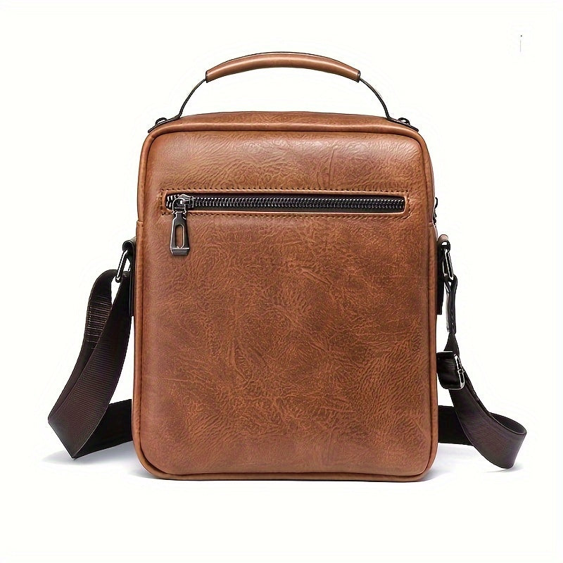 Men's Vintage Faux Leather Shoulder Bag