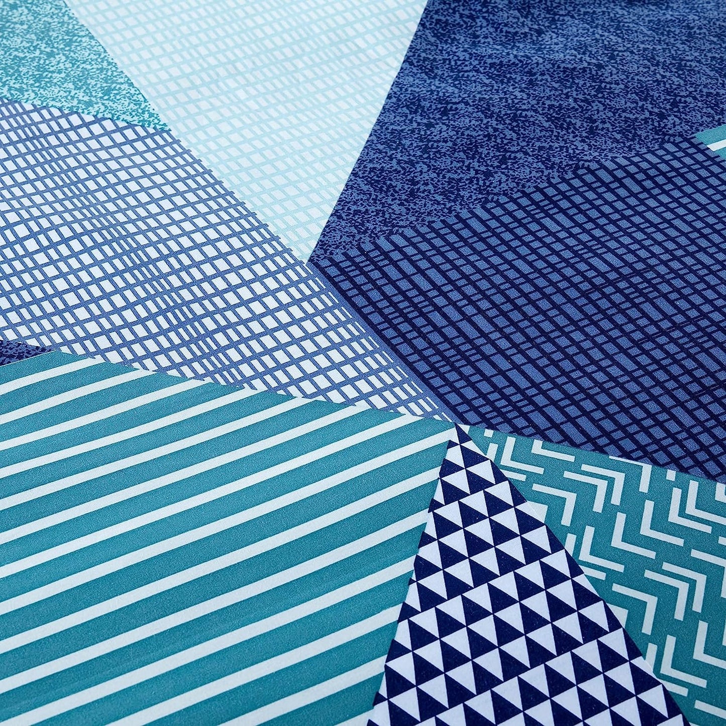 Jasper Teal Durable Printed Duvet Cover Set with Button Closure by OLIVIA ROCCO - Elegant Bedroom Decor in Single, Double, and King Sizes - Premium Polyester