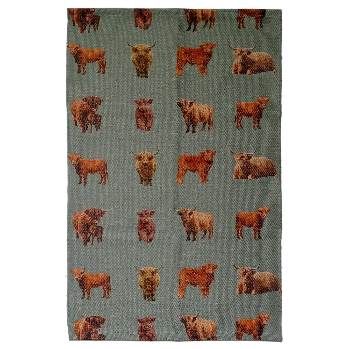 OLIVIA ROCCO Highland Cow Animal Print Non Slip Soft Durable Rug For Living Room Bedroom