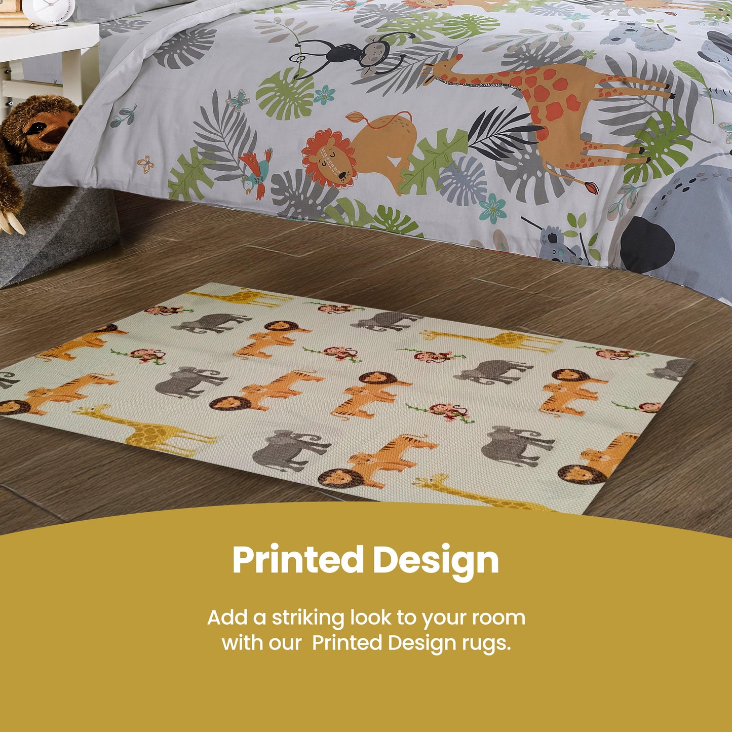 OLIVIA ROCCO Animal Print Rug Safari Non Slip Soft Durable Floor Rug for Living Room