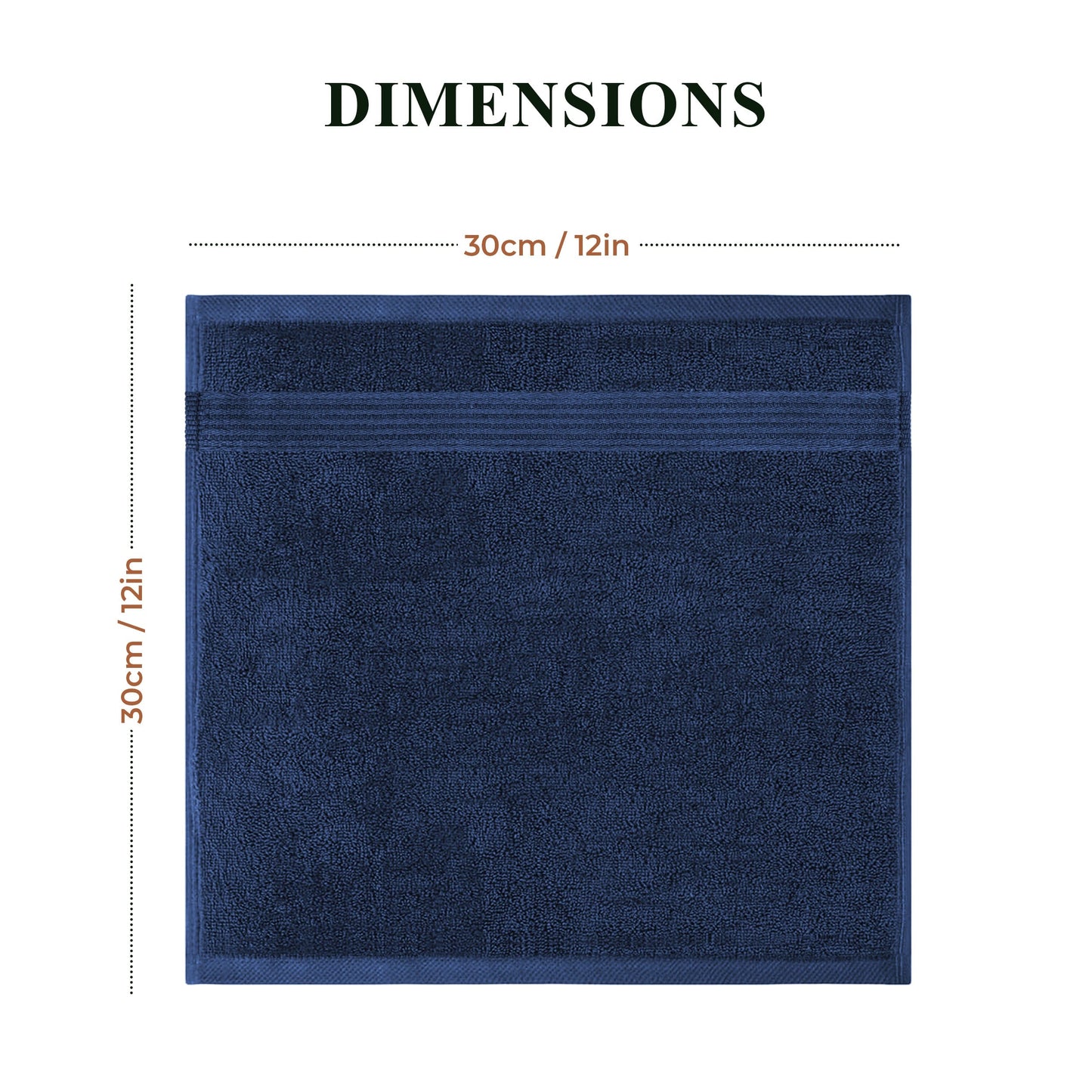 OLIVIA ROCCO Rhodes Towel Royal Blue 100% Cotton Hotel Quality Soft Super Absorbent Hand