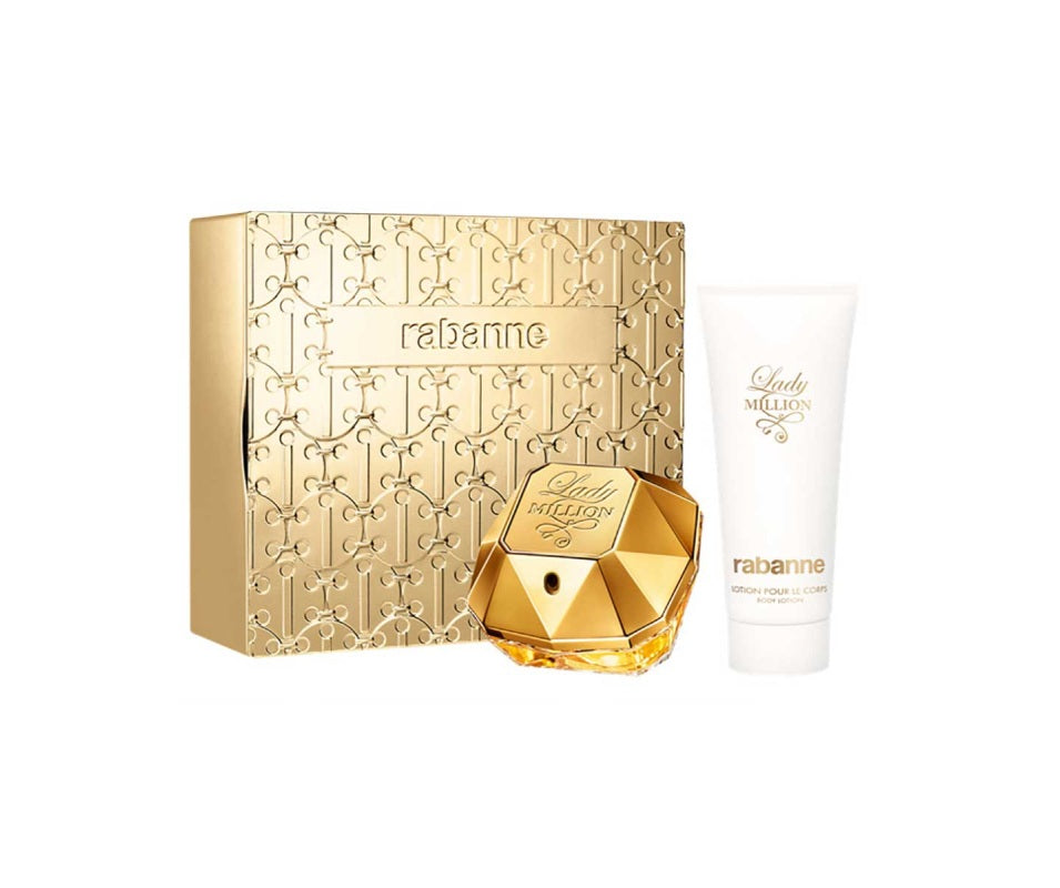 Paco Rabanne Lady Million 80ml EDP Spray / 100ml Sensual Body Lotion