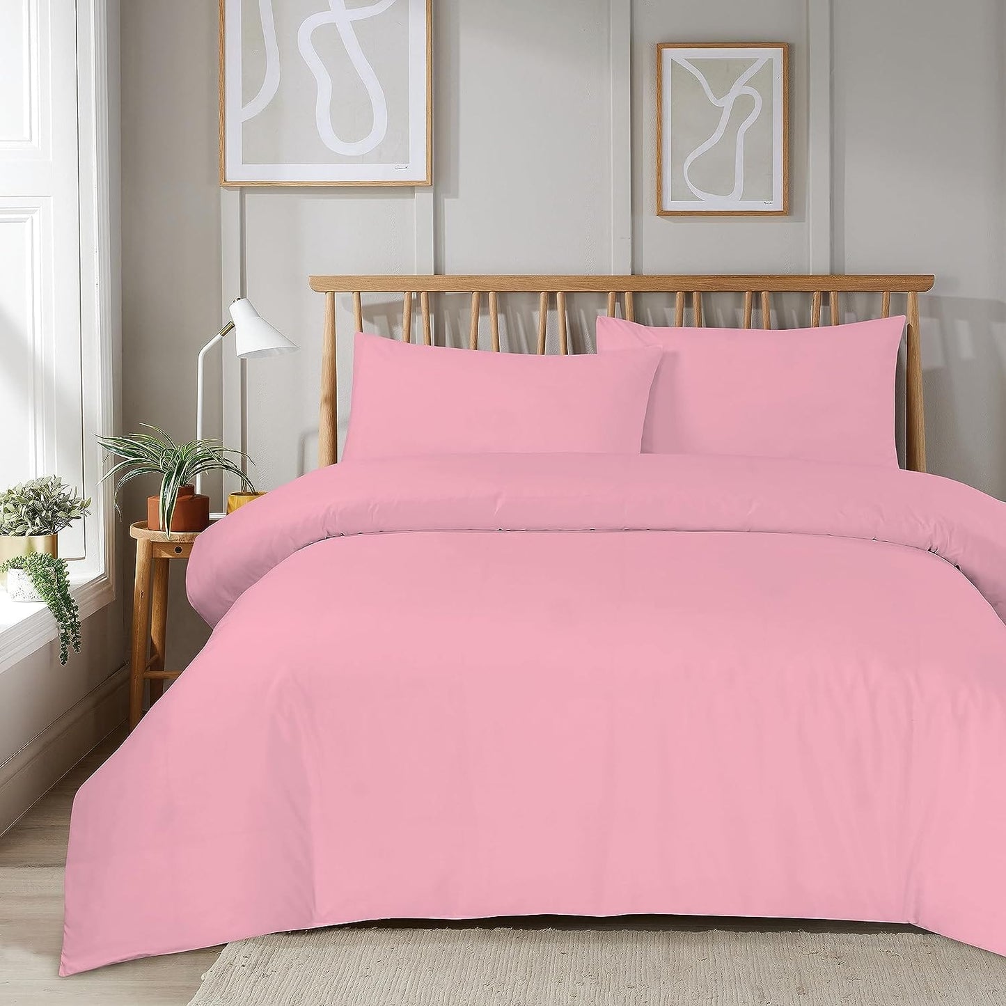Plain Dye Luxurious Super Soft Duvet Set with Zipper Closure Easy Care Bed Linen in Various Sizes and Colours by OLIVIA ROCCO