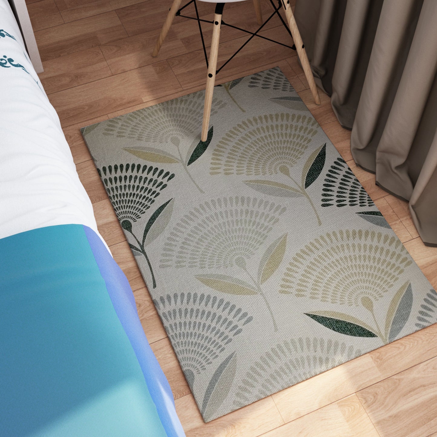 Printed Rug Linnea Design Modern Non-Slip Soft Durable Floor Rug for Living Room Bedroom Office by OLIVIA ROCCO