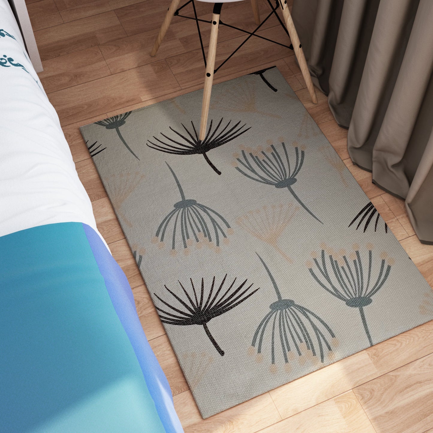 Printed Rug Nina Design Modern Non-Slip Soft Durable Floor Rug for Living Room Bedroom Office by OLIVIA ROCCO