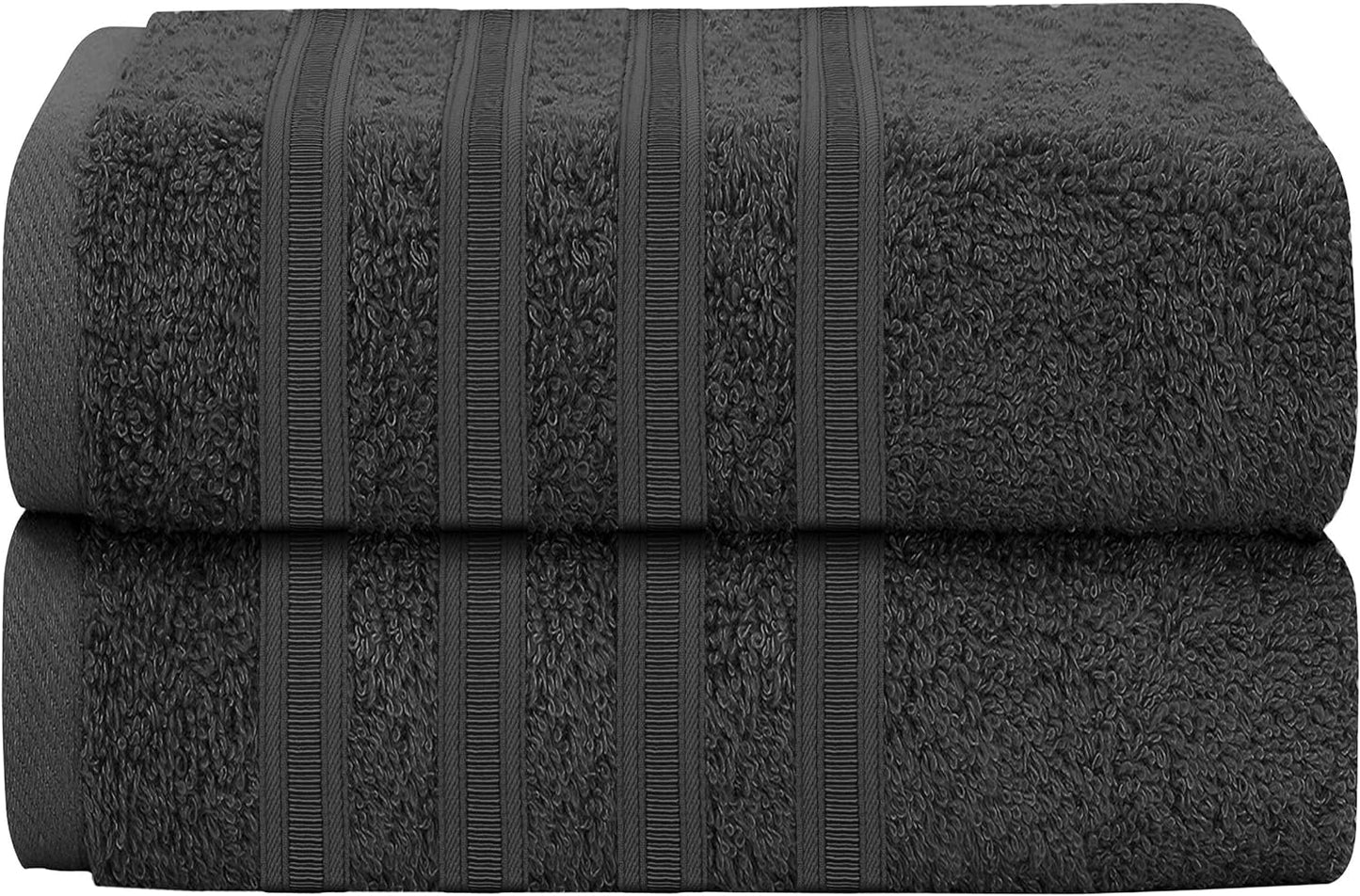 OLIVIA ROCCO Ritz Viscose Stripe Towels Super Soft Cotton Highly Absorbent Jumbo Bath Sheet Pack And Towel Bale Sets Available