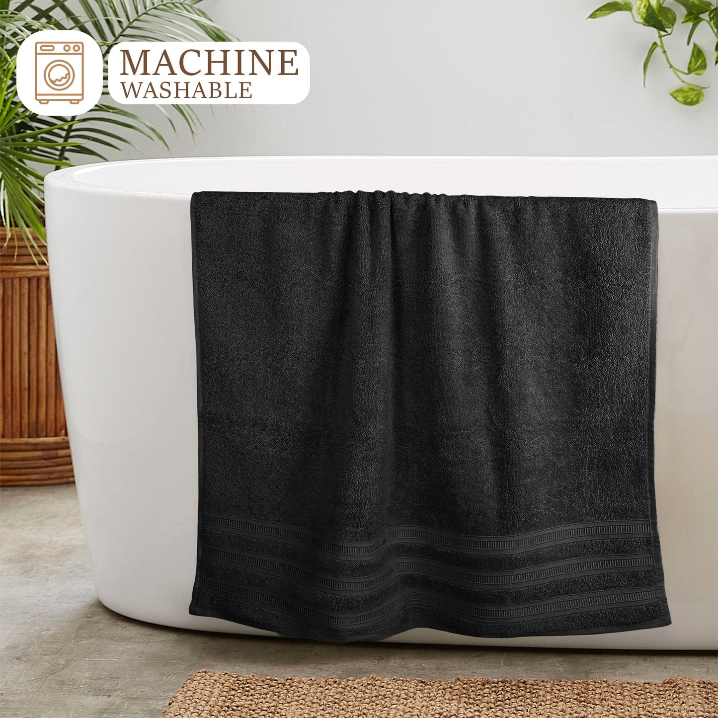 OLIVIA ROCCO Ritz Viscose Stripe Towels Super Soft Cotton Highly Absorbent Jumbo Bath Sheet Pack And Towel Bale Sets Available