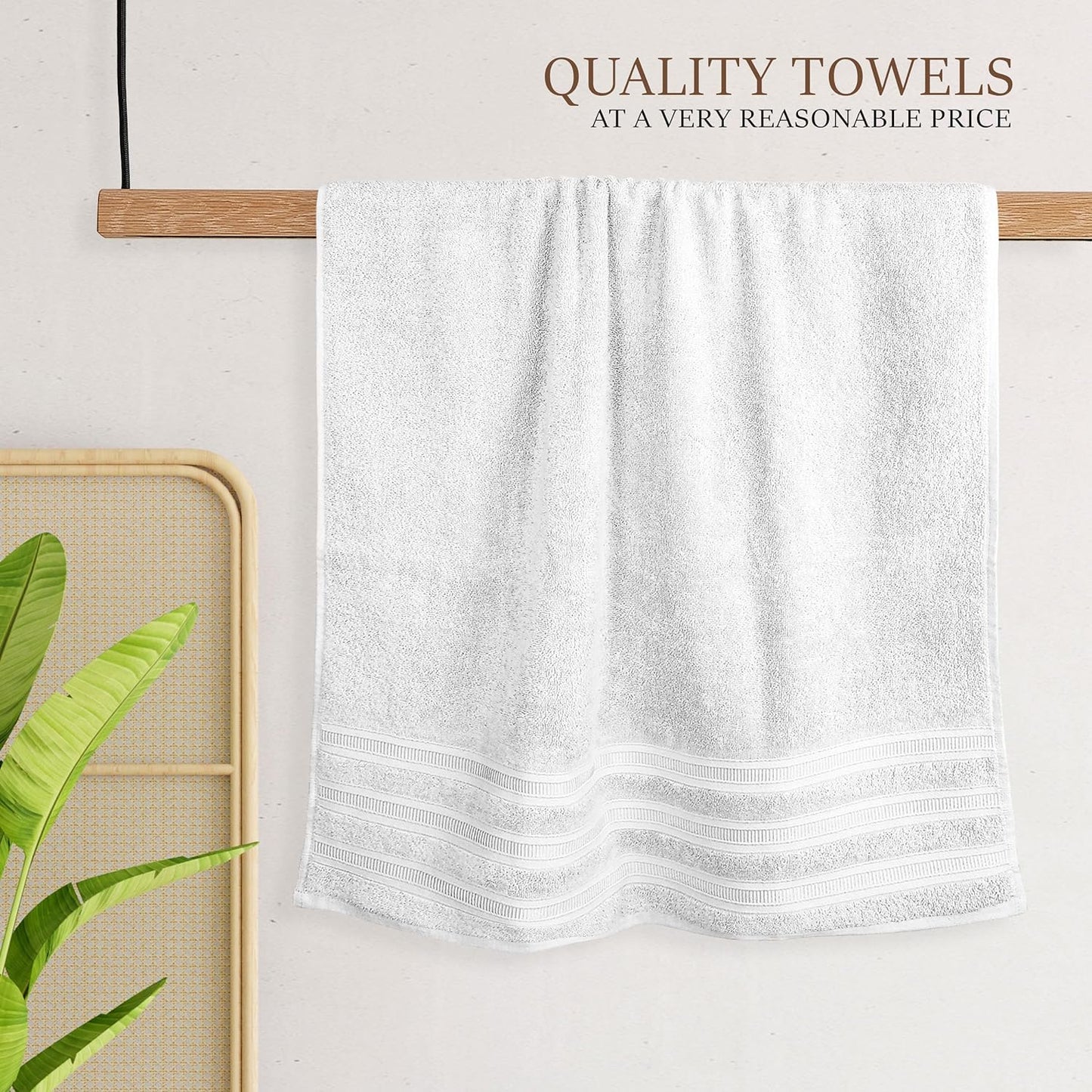 OLIVIA ROCCO Ritz Viscose Stripe Towels Super Soft Cotton Highly Absorbent Jumbo Bath Sheet Pack And Towel Bale Sets Available