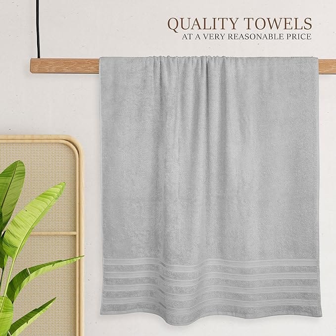 OLIVIA ROCCO Ritz Viscose Stripe Towels Super Soft Cotton Highly Absorbent Jumbo Bath Sheet Pack And Towel Bale Sets Available