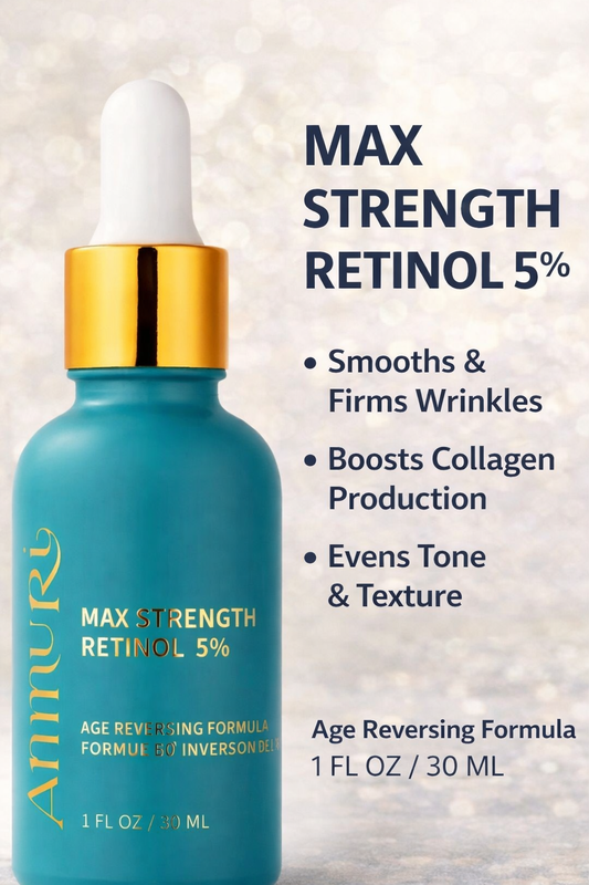 Ammuri Skincare 5% Retinol MAX Powerful Anti-Aging Serum for Youthful Skin