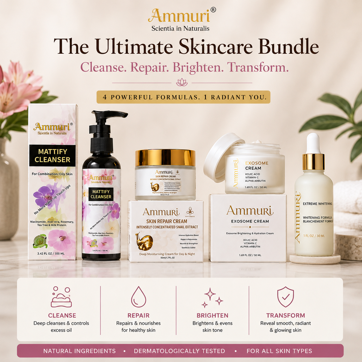 Skin Pigmentation Treatment Package for Dark Spots & Uneven Tone | Ammuri