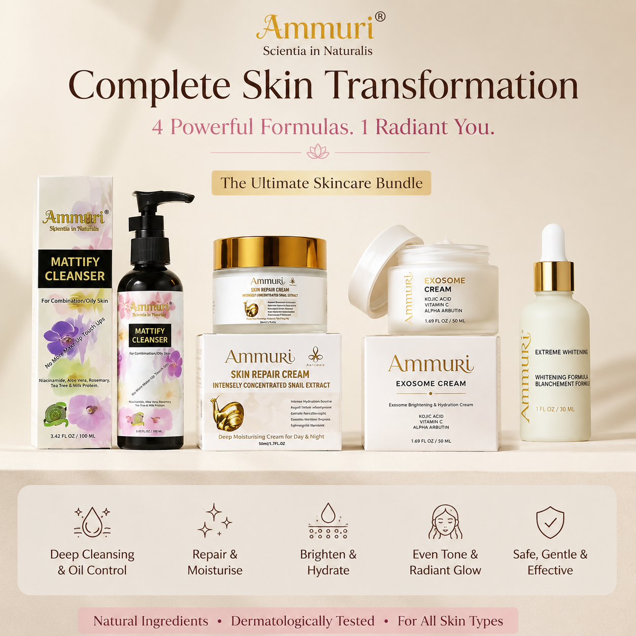 Skin Pigmentation Treatment Package for Dark Spots & Uneven Tone | Ammuri