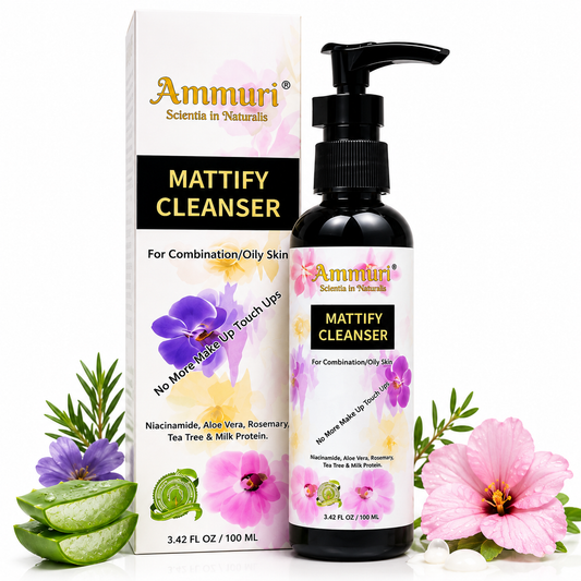 Mattifying Facial Cleanser for Oily Skin & Pore Control (100ml) | Ammuri