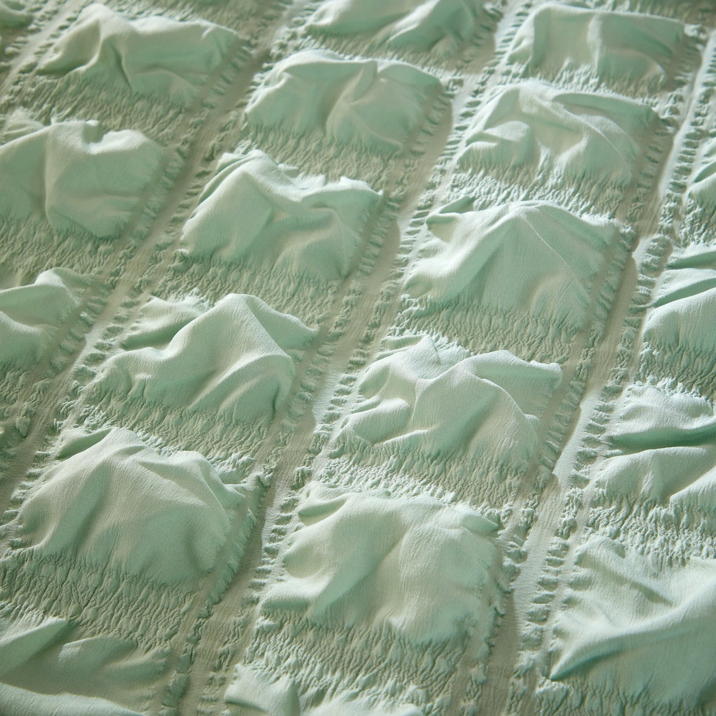 Soho Sage Green Microfibre Duvet Cover Set with Pillowcases Quilted Super Soft Easy Care Bedding Bed Linen Set by OLIVIA ROCCO