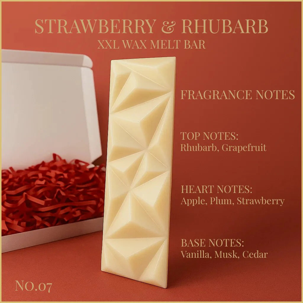 Strawberry & Rhubarb - XXL Wax Melt Bar 100g